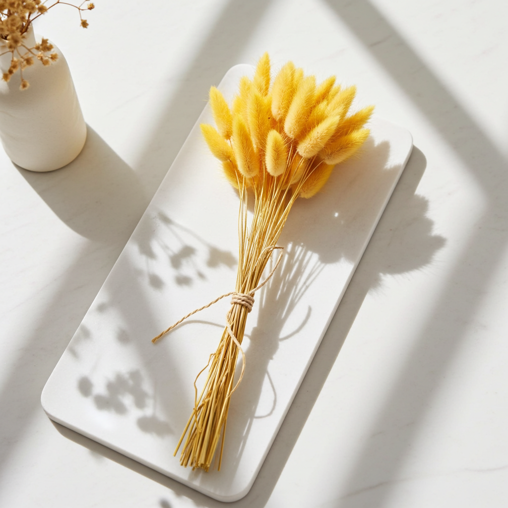 Sušený Lagurus žlutý – slunečný přírodní dekorativní prvek pro jarní a letní aranžmá